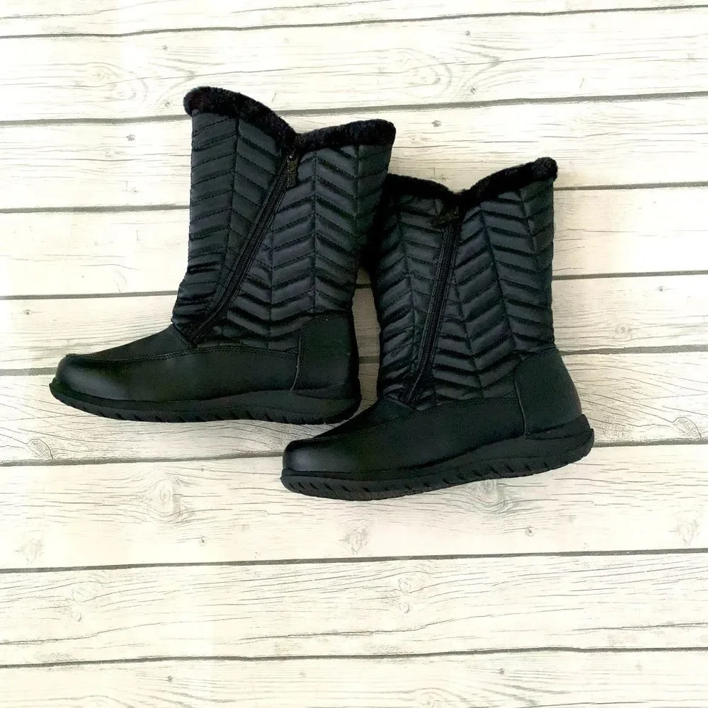 NWT Totes weatherproof black boots-9
